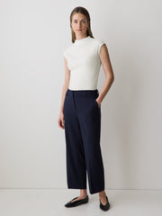 RW&CO Sleeveless Funnel-Neck Textured Top