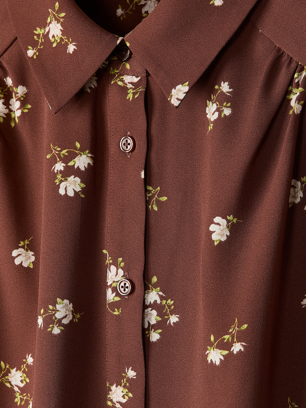 RW&CO Silky Crepe Short-Sleeve Buttoned-Down Blouse