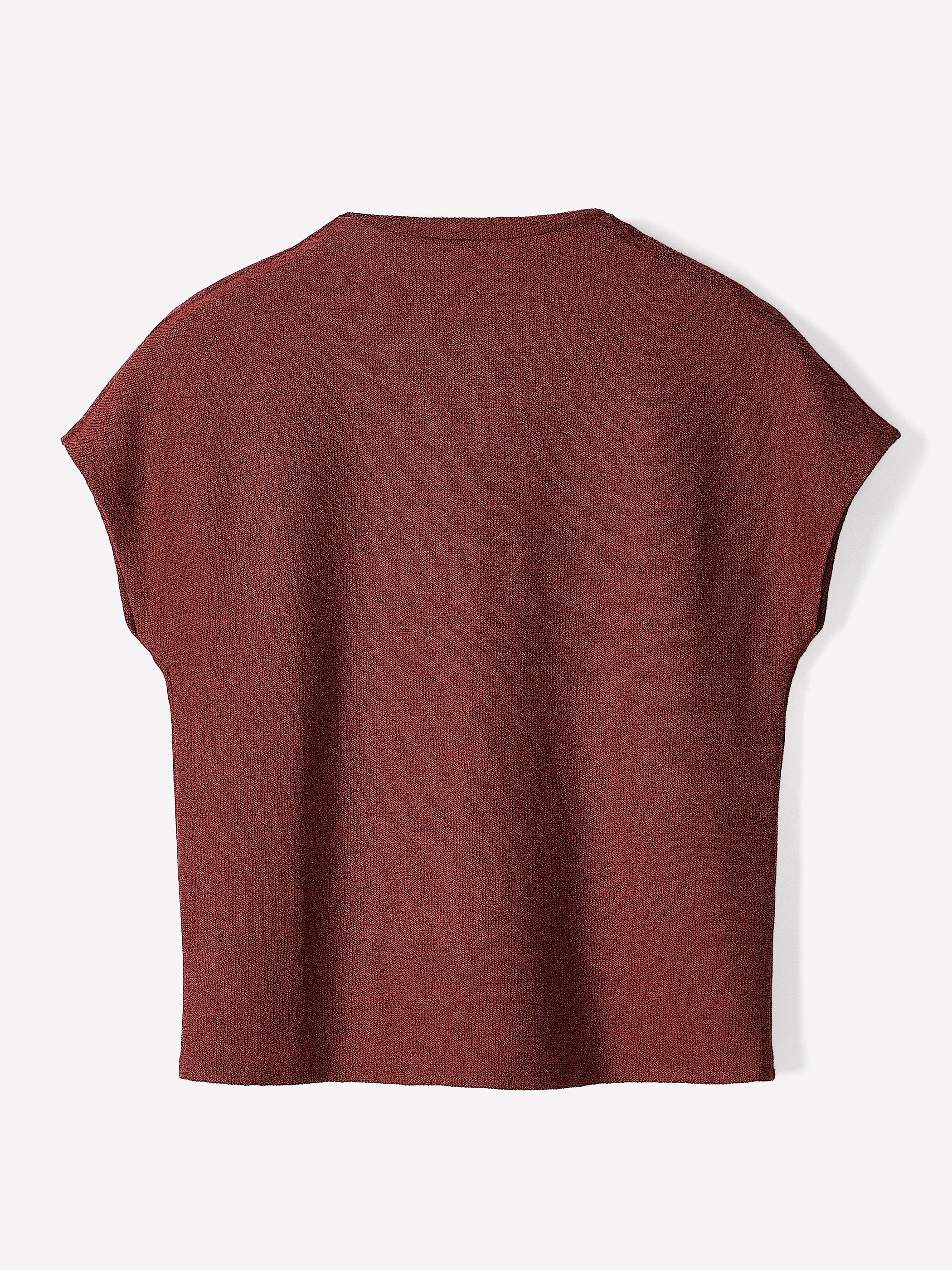 RW&CO Extended-Sleeve Mock-Neck Textured Top