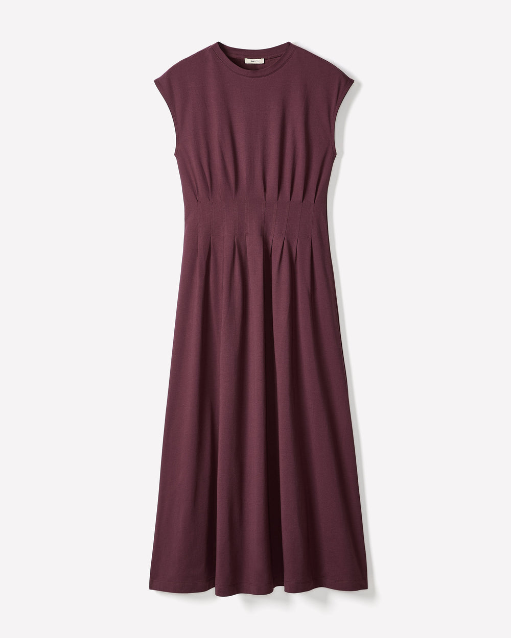 RW&CO Extended-Sleeve Crew-Neck Midi Dress with Pintucks