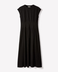 RW&CO Extended-Sleeve Crew-Neck Midi Dress with Pintucks