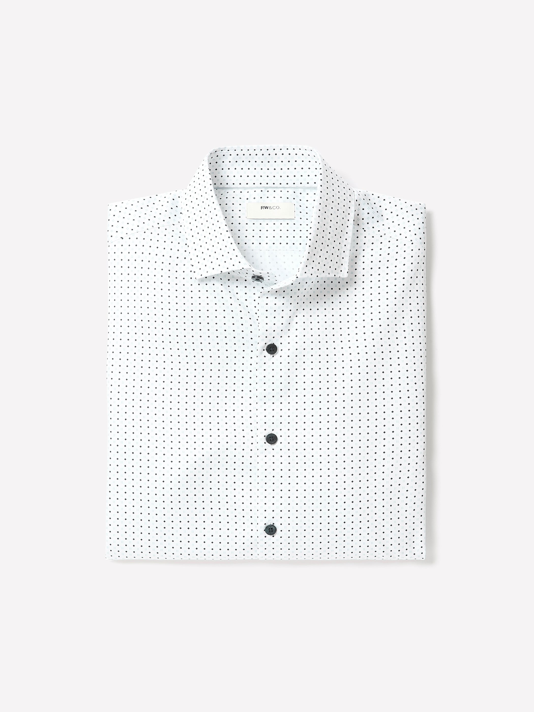 RW&CO Slim Fit Dress Shirt With Micro Geometric Pattern