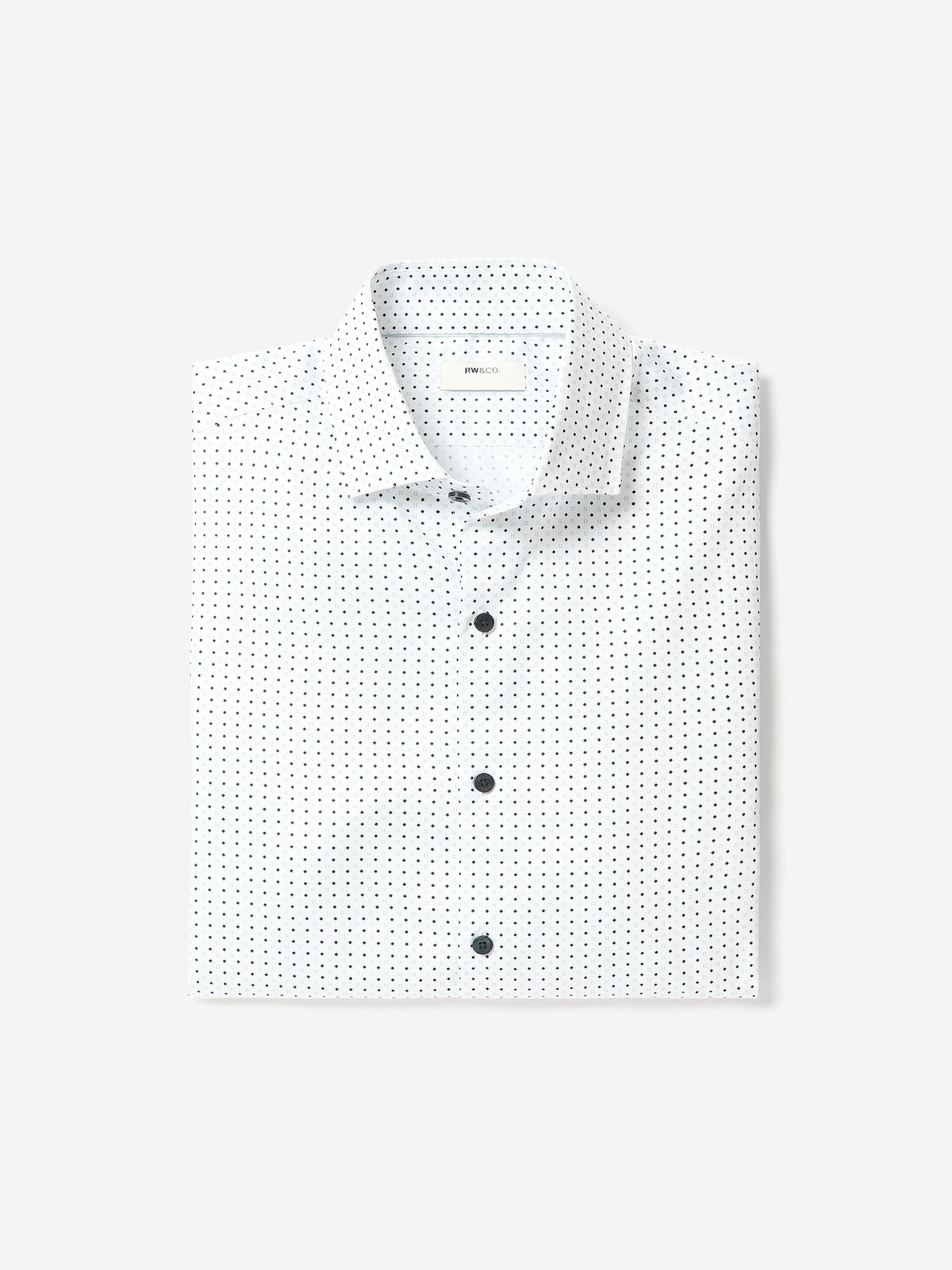 RW&CO Slim Fit Dress Shirt With Micro Geometric Pattern