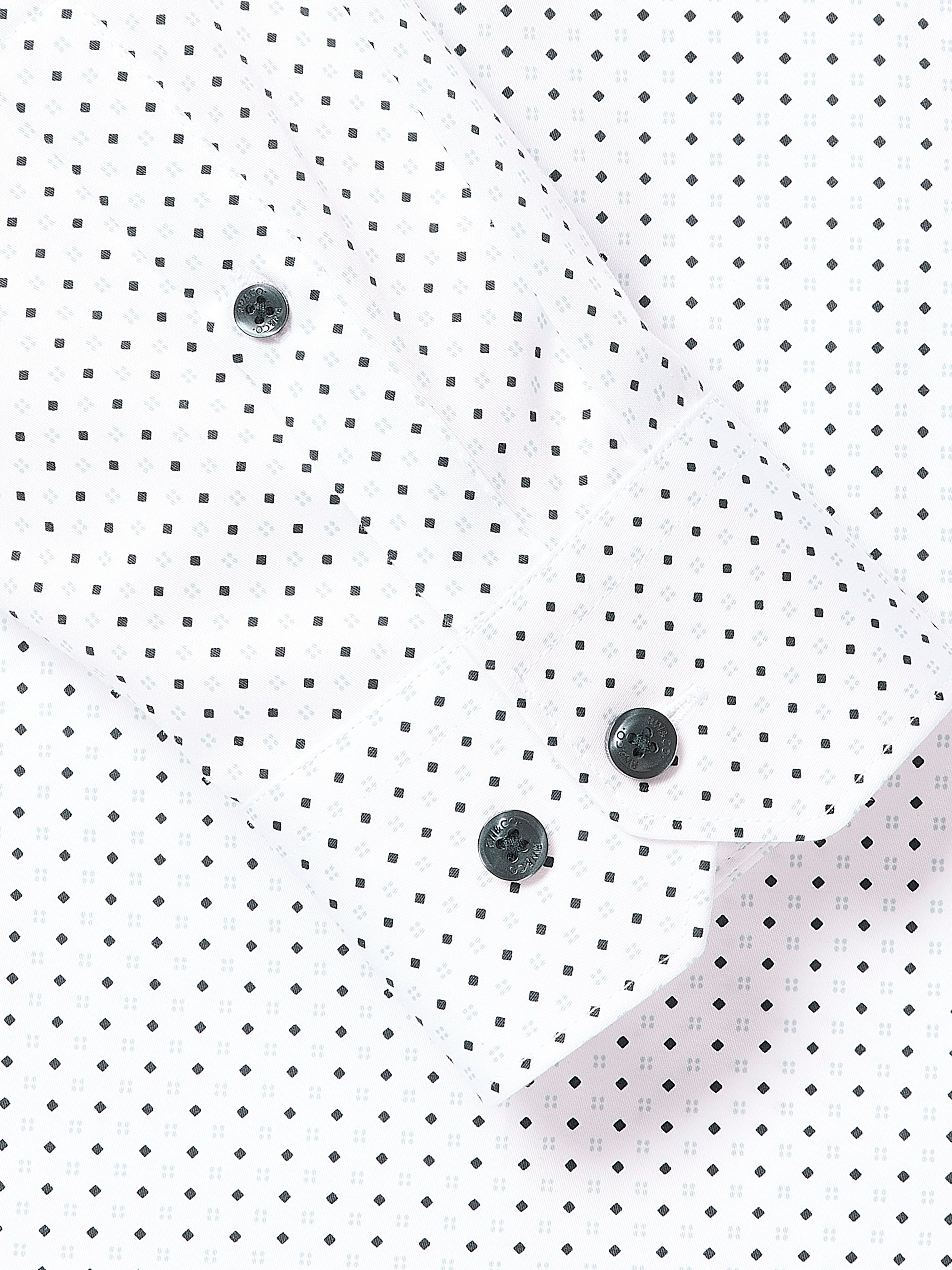 RW&CO Slim Fit Dress Shirt With Micro Geometric Pattern