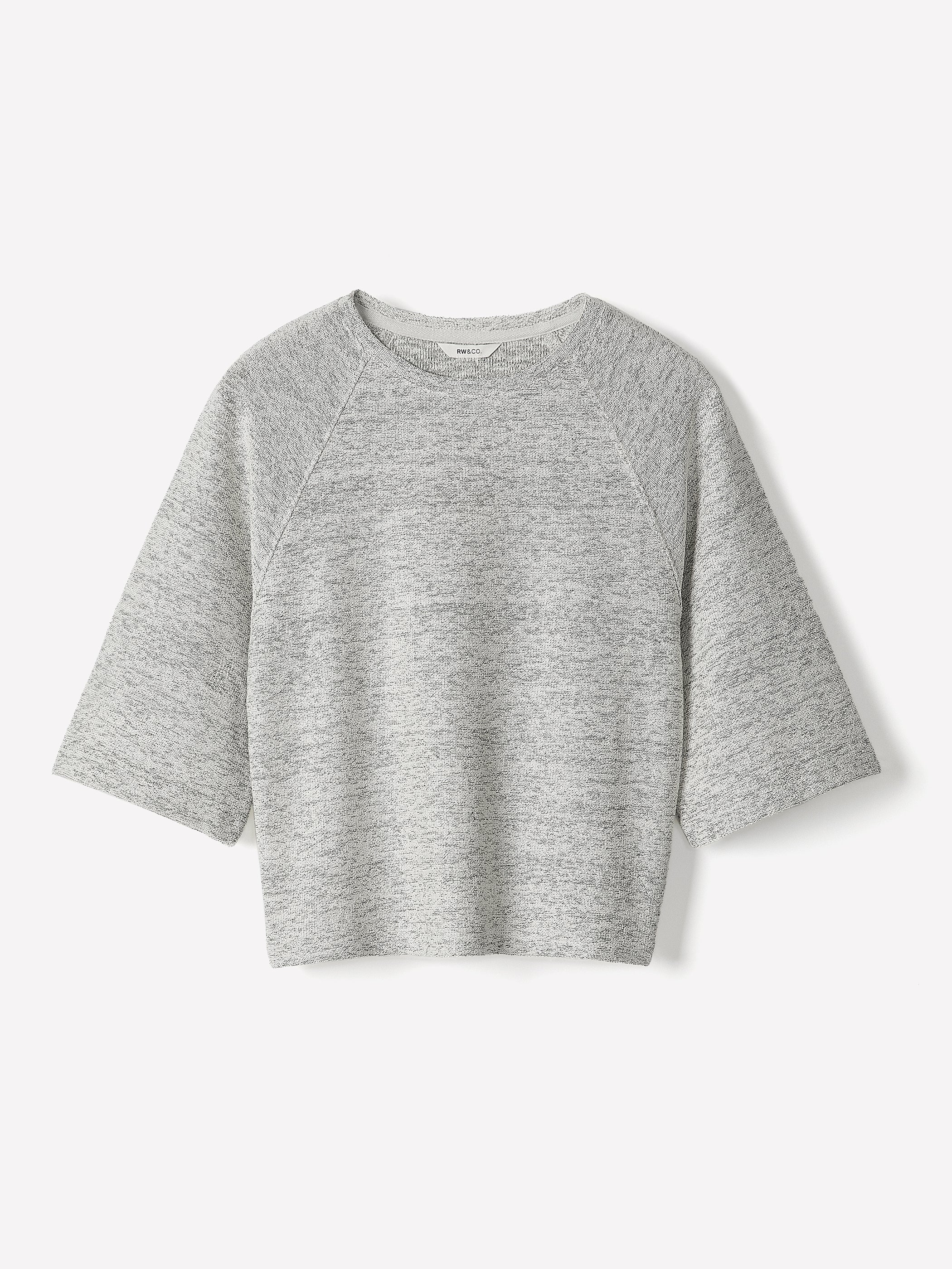 RW&CO Long-Raglan-Sleeve Crew-Neck Top