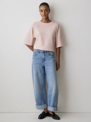 RW&CO Long-Raglan-Sleeve Crew-Neck Top