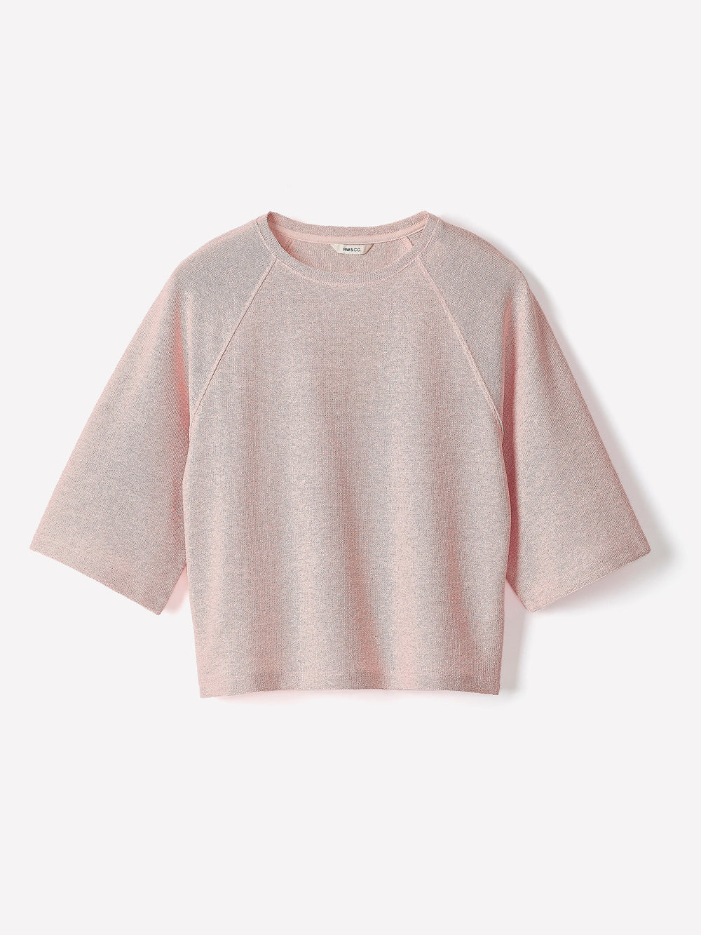 RW&CO Long-Raglan-Sleeve Crew-Neck Top