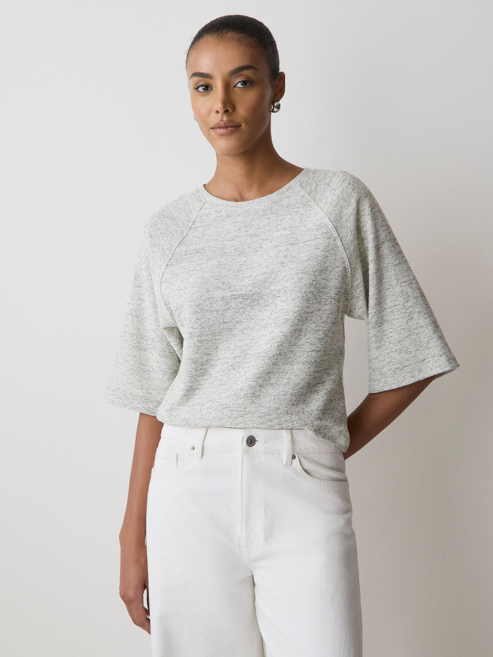 RW&CO Long-Raglan-Sleeve Crew-Neck Top