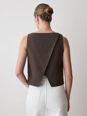 RW&CO Crew-Neck Cami with Wrap Back