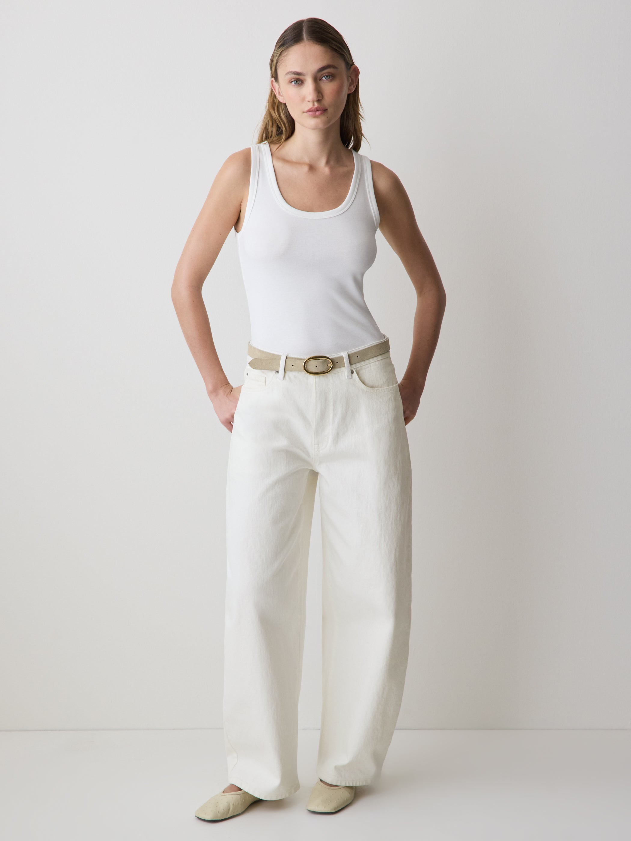 RW&CO Scoop-Neck Ribbed Tank