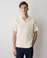 RW&CO Short-Sleeve Textured Shirt with Camp Collar