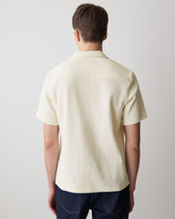 RW&CO Short-Sleeve Textured Shirt with Camp Collar