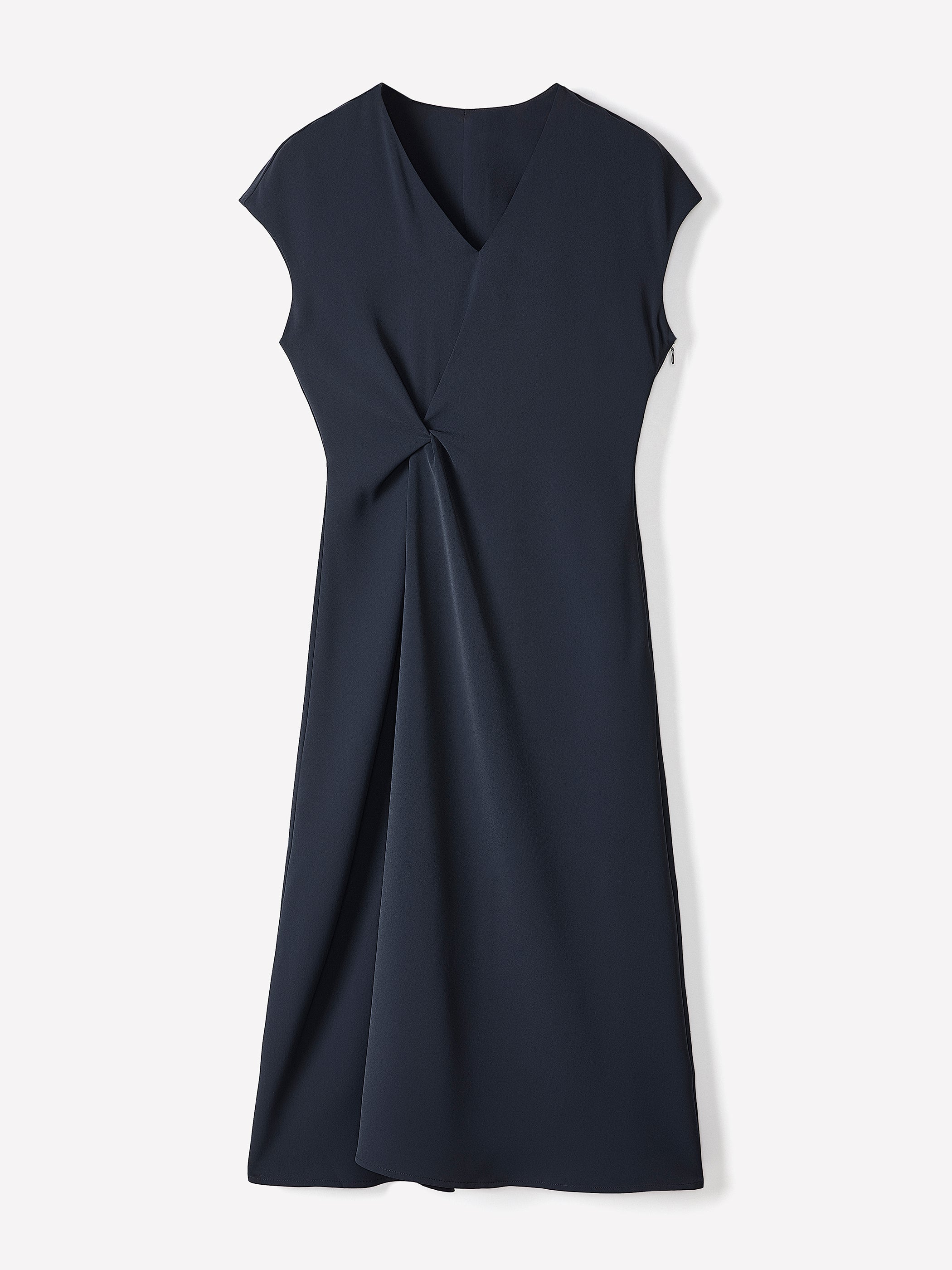 RW&CO Extended-Sleeve V-Neck Twill Midi Dress