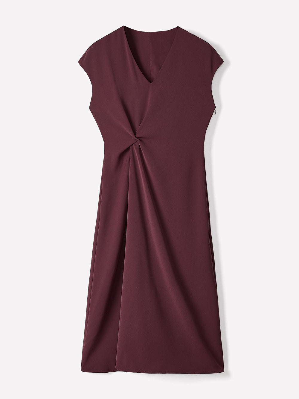 RW&CO Extended-Sleeve V-Neck Twill Midi Dress