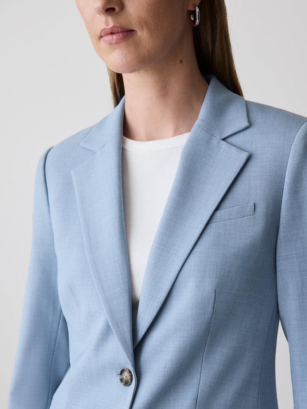 RW&CO Light Blue Two-Button Fitted Blazer