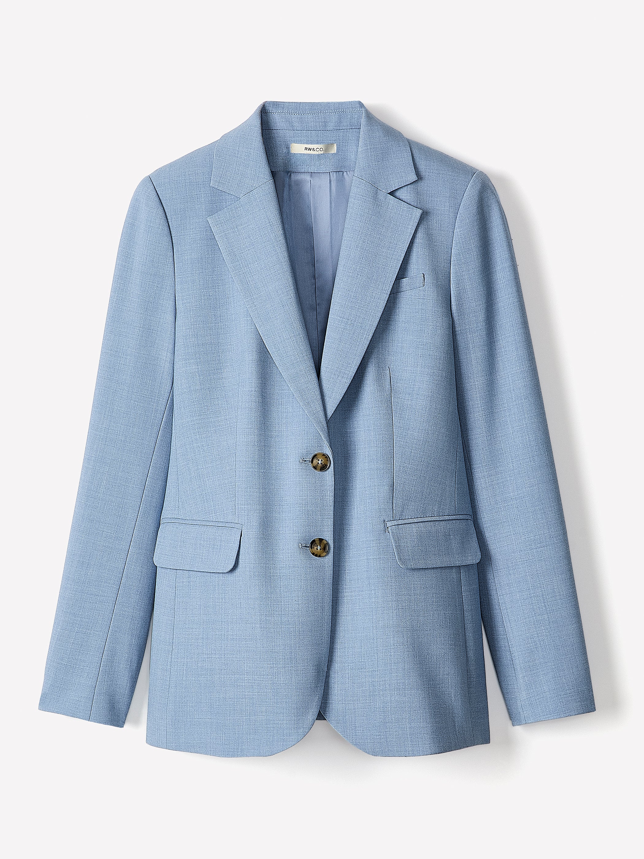 RW&CO Light Blue Two-Button Fitted Blazer
