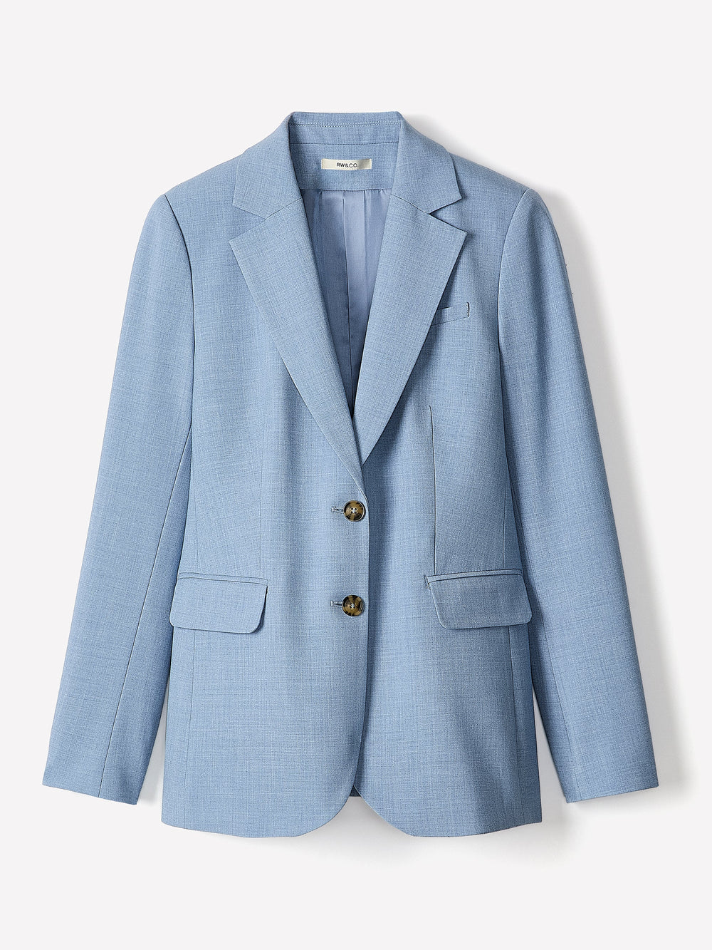 RW&CO Light Blue Two-Button Fitted Blazer