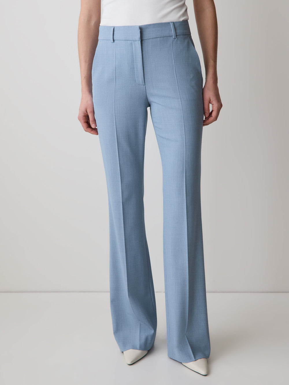 RW&CO Light Blue Mid-Rise Flare-Leg Pant