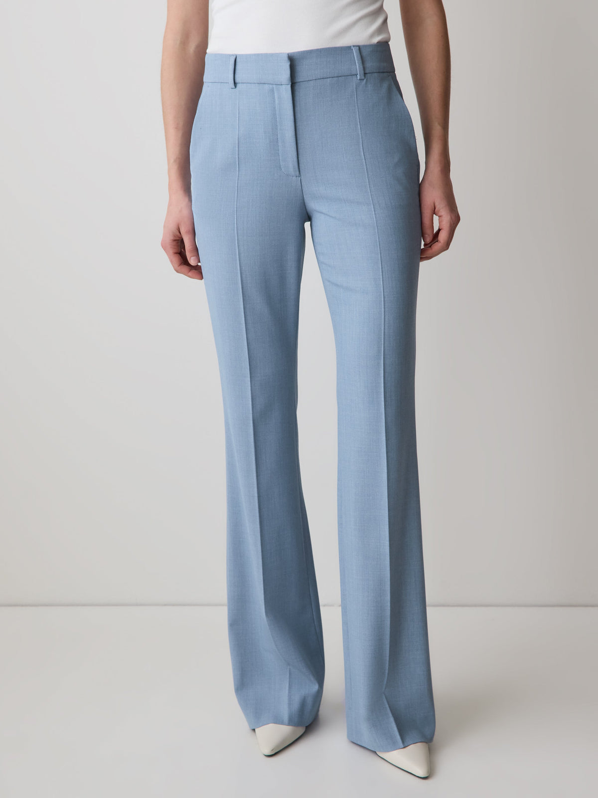 RW&CO Light Blue Mid-Rise Flare-Leg Pant