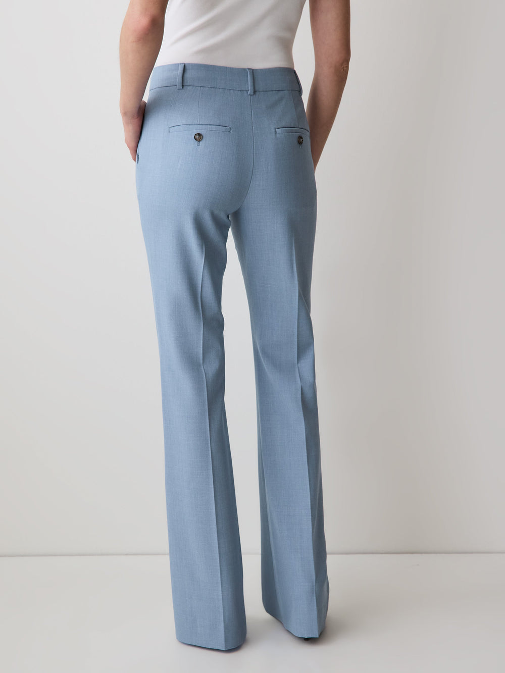 RW&CO Light Blue Mid-Rise Flare-Leg Pant