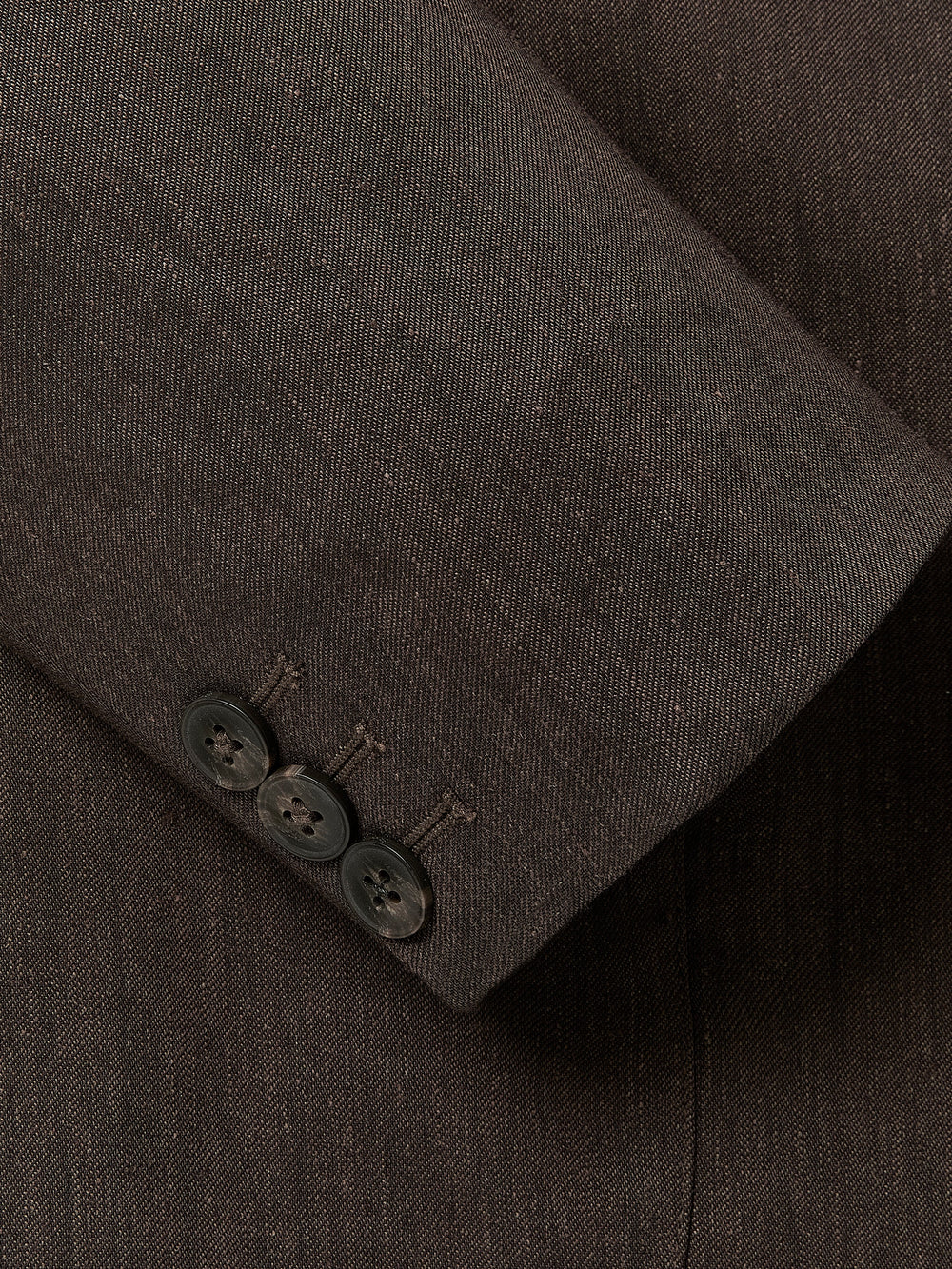 RW&CO Slim-Fit Brown Linen-Blend Blazer