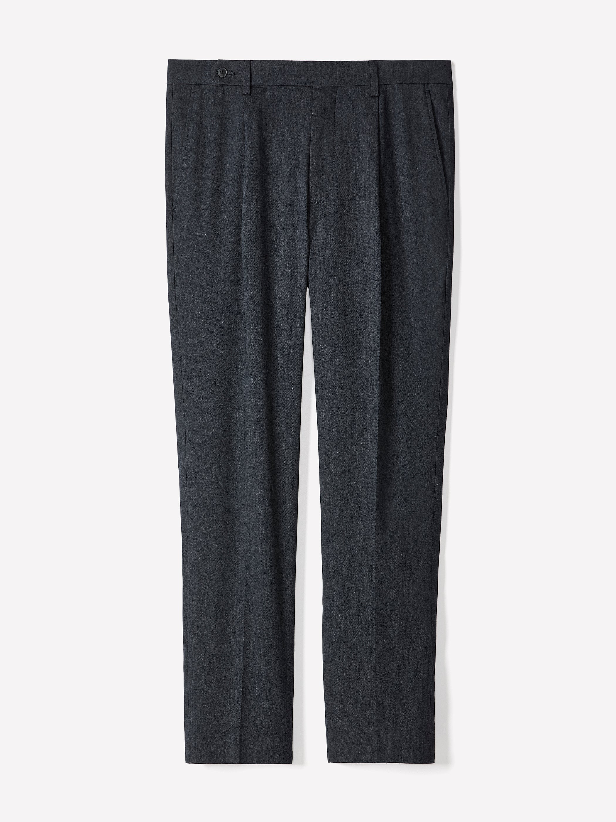 RW&CO Linen-Blend Tapered-Leg Pleated Pant