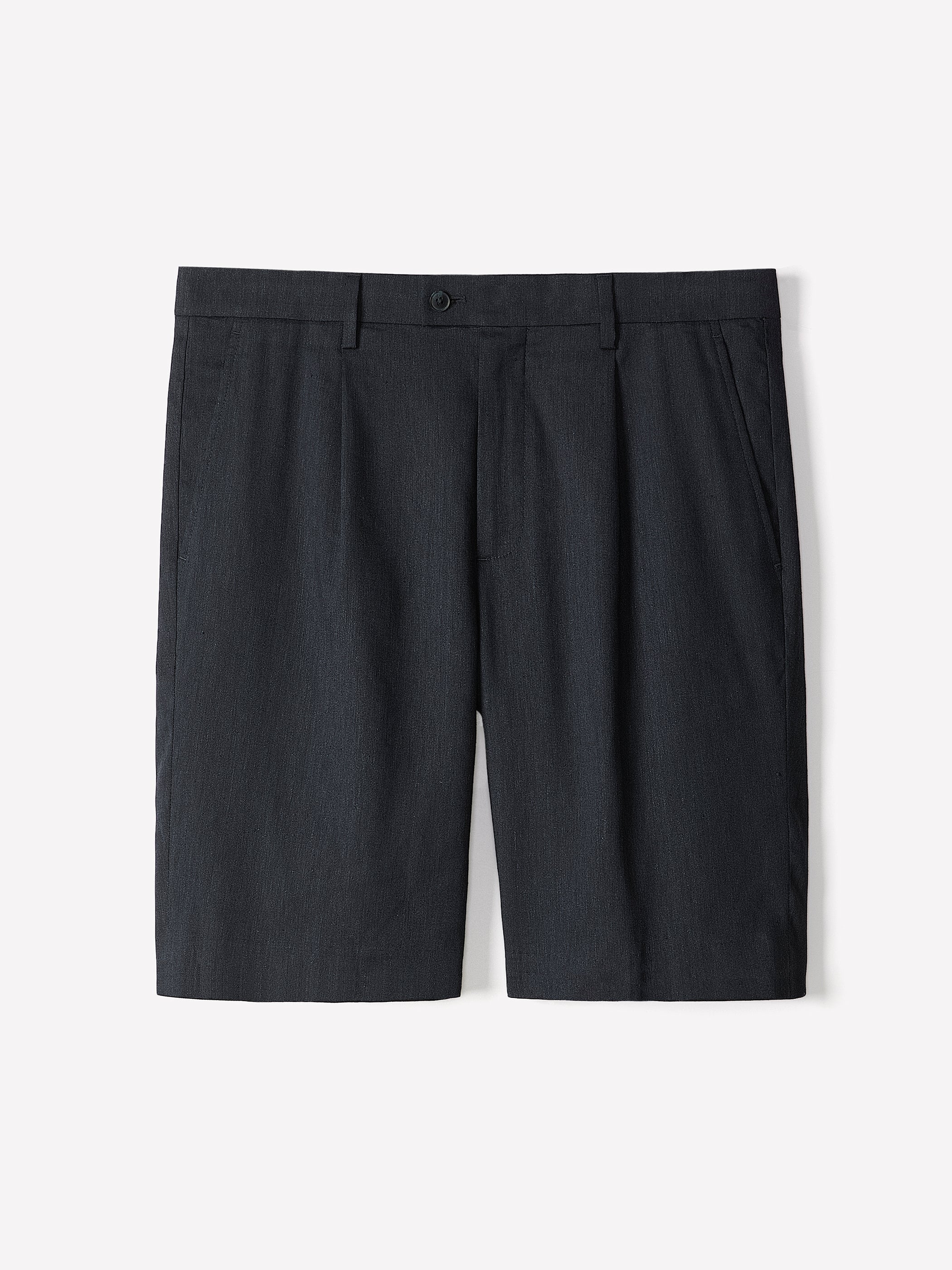 RW&CO Linen-Blend Pleated Shorts