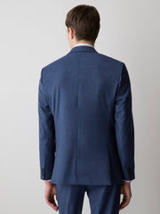 RW&CO Blue Slim Fit Wool Suit Blazer