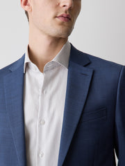 RW&CO Blue Slim Fit Wool Suit Blazer