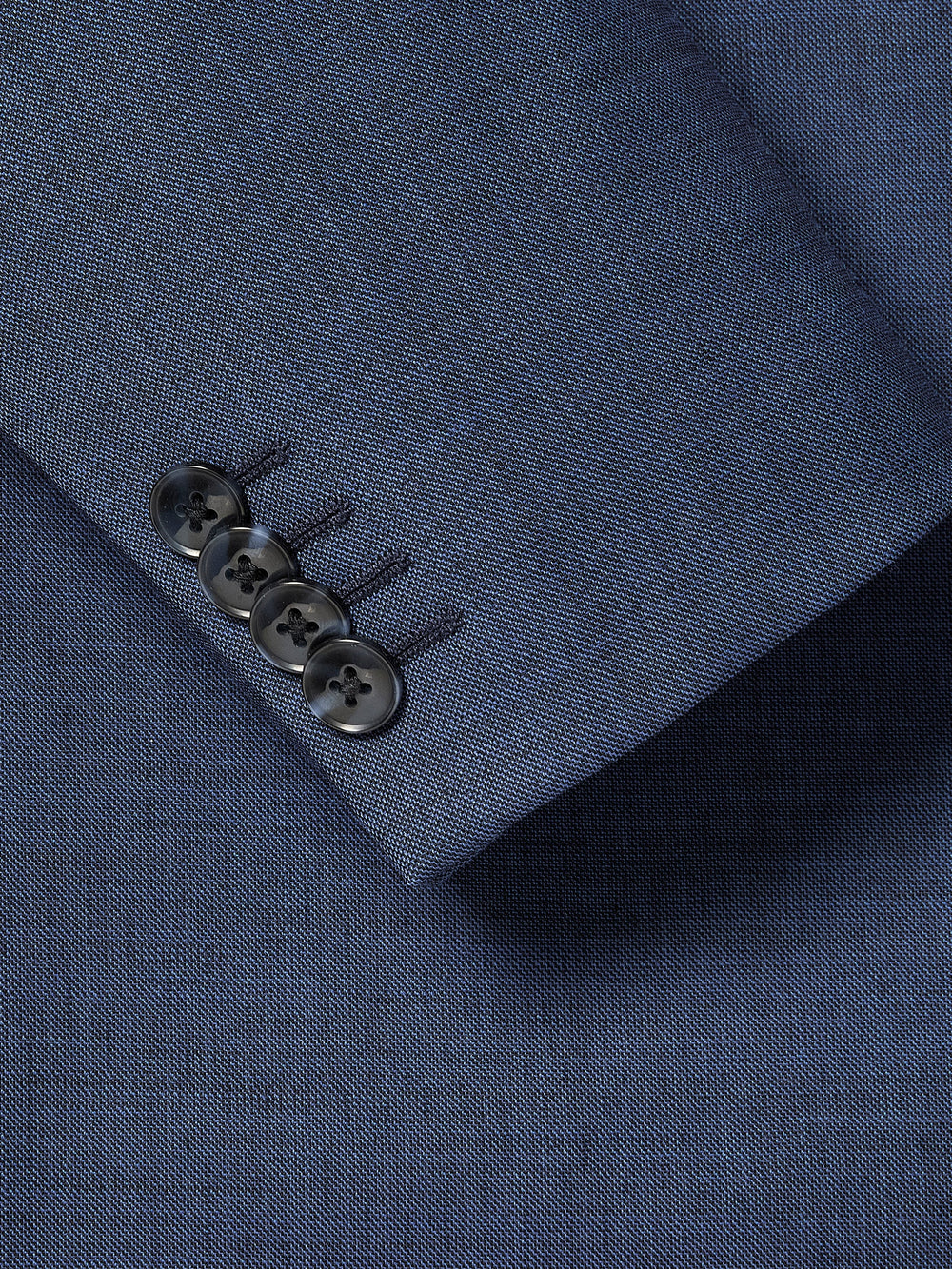 RW&CO Blue Slim Fit Wool Suit Blazer
