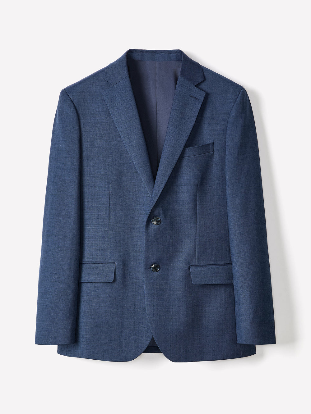 RW&CO Blue Slim Fit Wool Suit Blazer