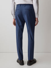 RW&CO Blue Slim Fit Wool Suit Pant