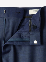 RW&CO Blue Slim Fit Wool Suit Pant