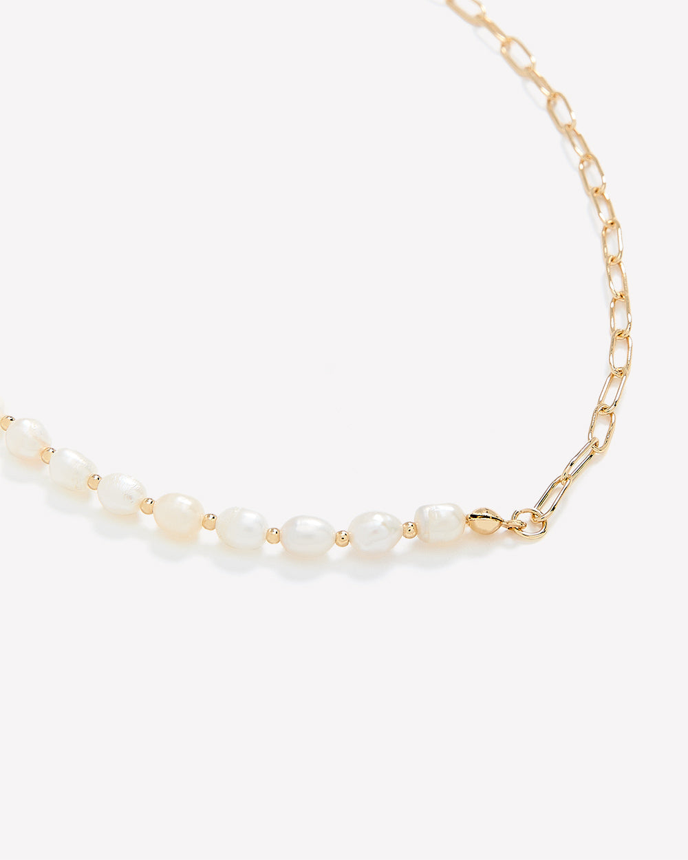 RW&CO Half-Pearl Necklace
