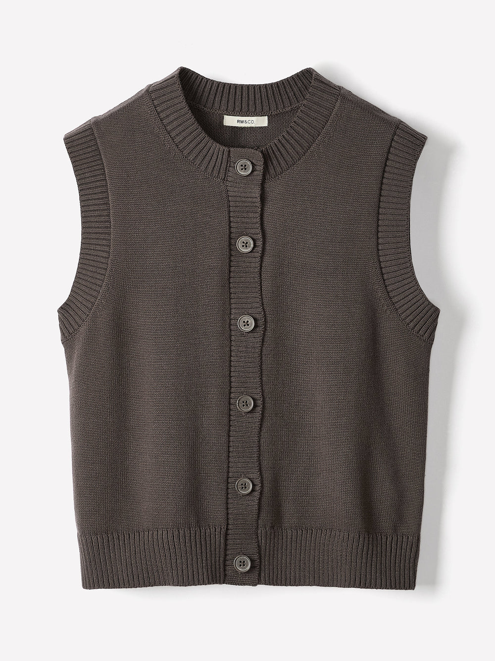 RW&CO Sleeveless Crew-Neck Sweater Vest