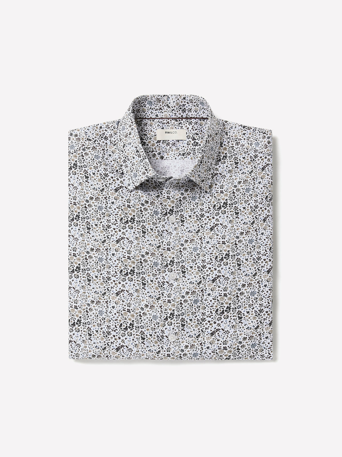 RW&CO Slim-Fit Dress Shirt with Floral Pattern