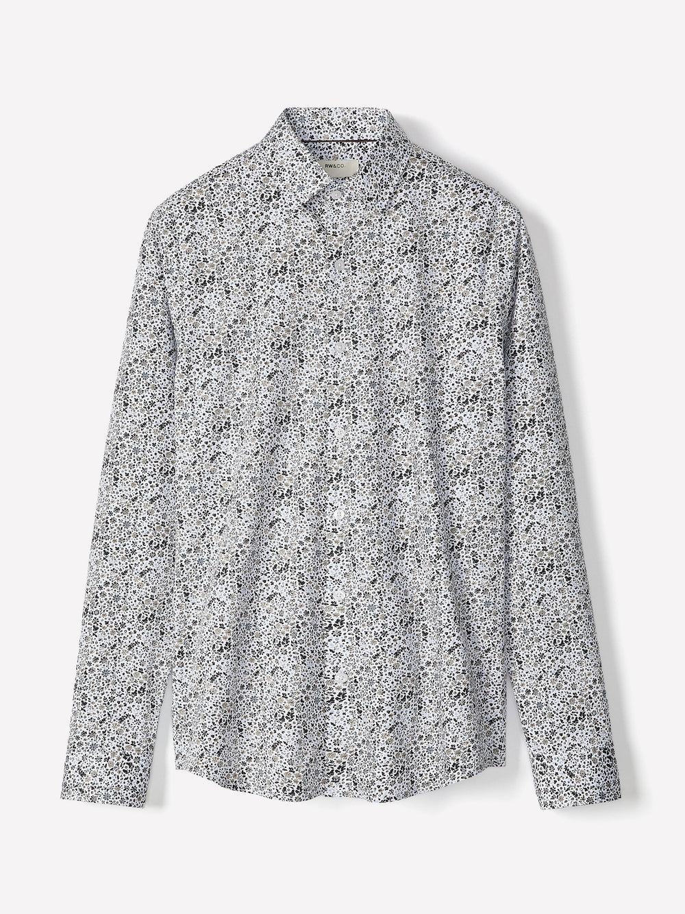 RW&CO Slim-Fit Dress Shirt with Floral Pattern