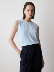 RW&CO Crew-Neck Luxe Crepe Cami