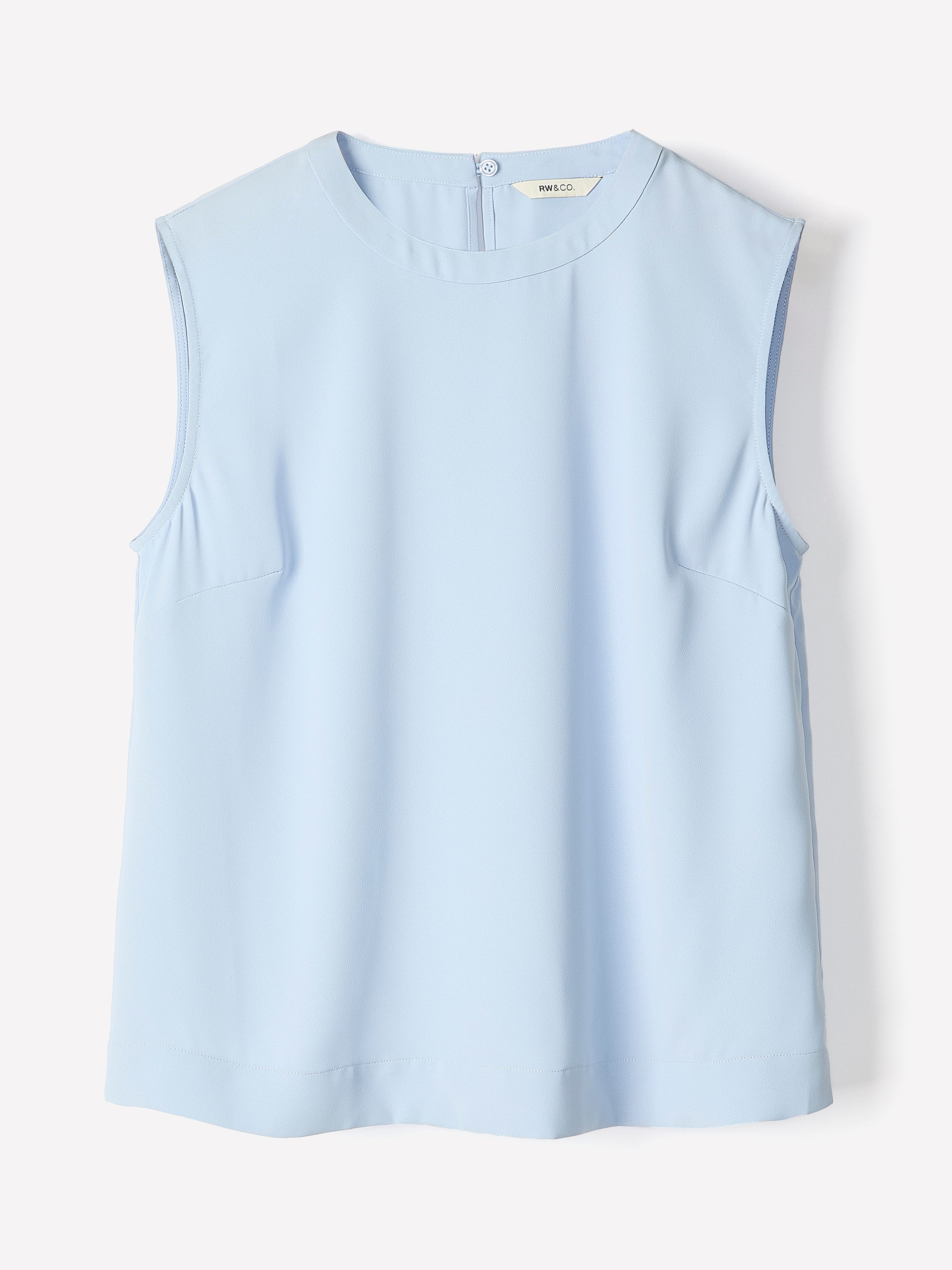 RW&CO Crew-Neck Luxe Crepe Cami