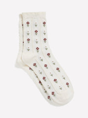 RW&CO Floral Crew Socks