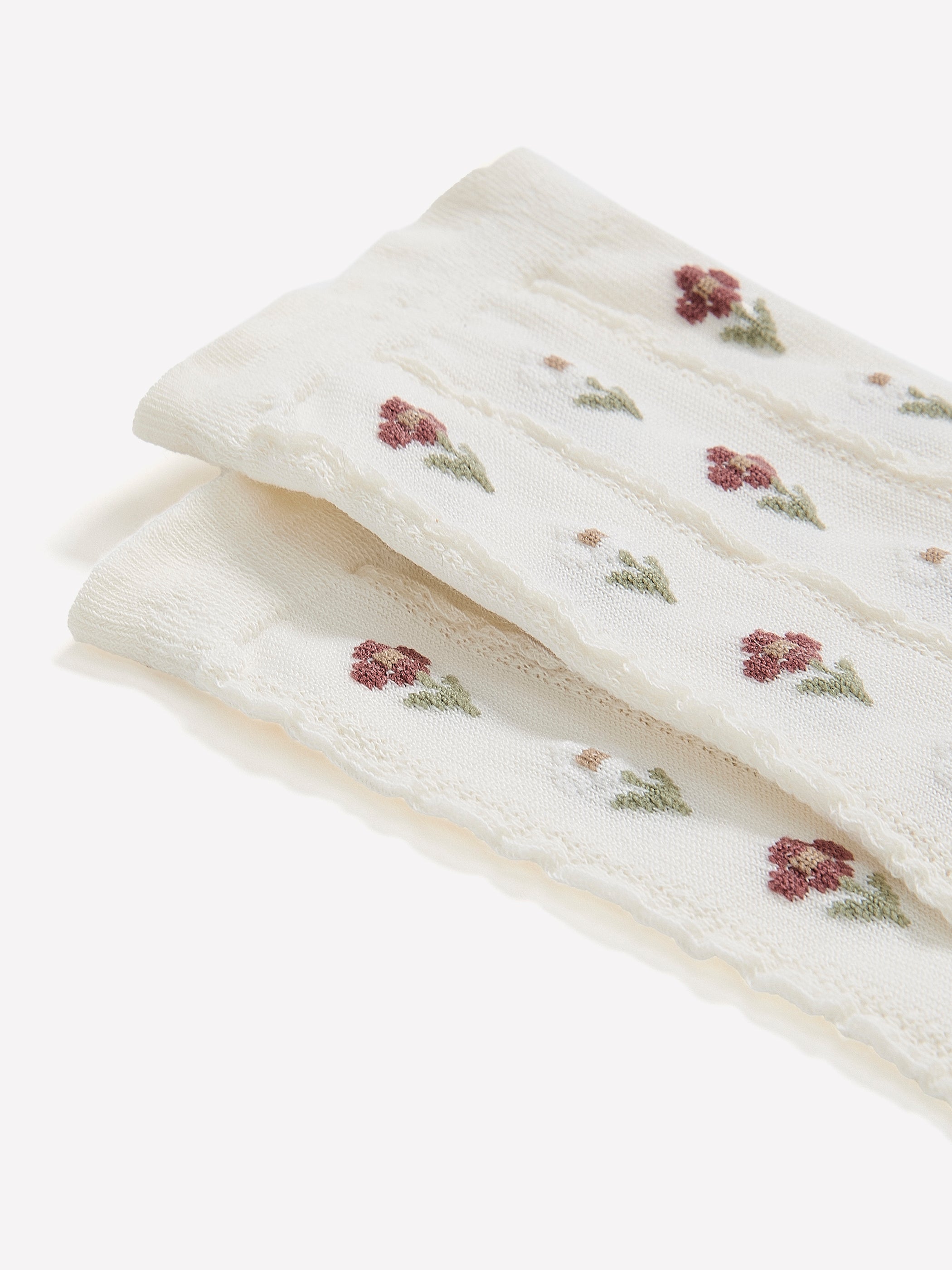 RW&CO Floral Crew Socks
