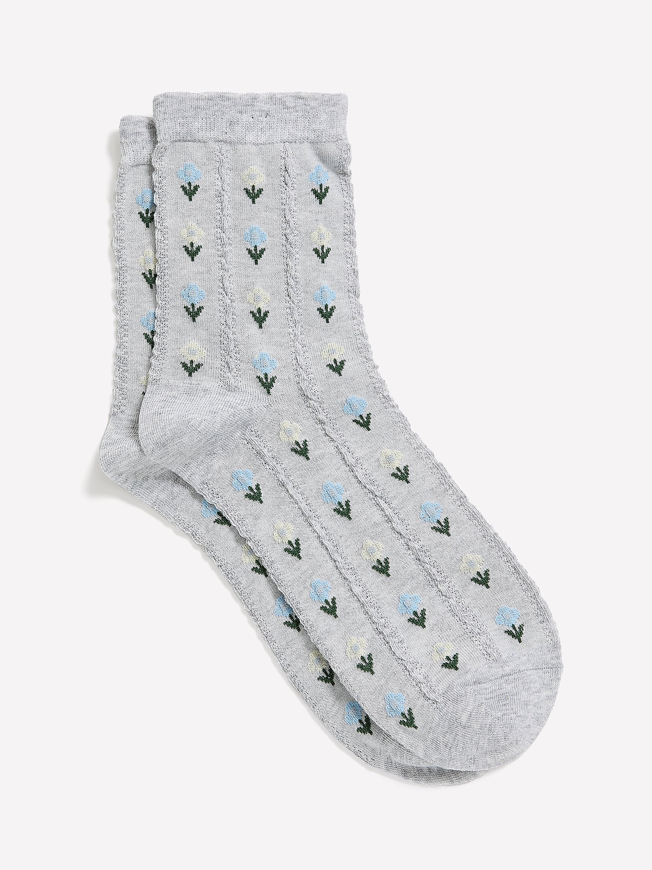 RW&CO Floral Crew Socks