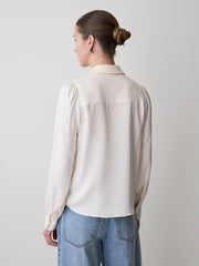 RW&CO Long-Sleeve Buttoned-Down Fluid Blouse