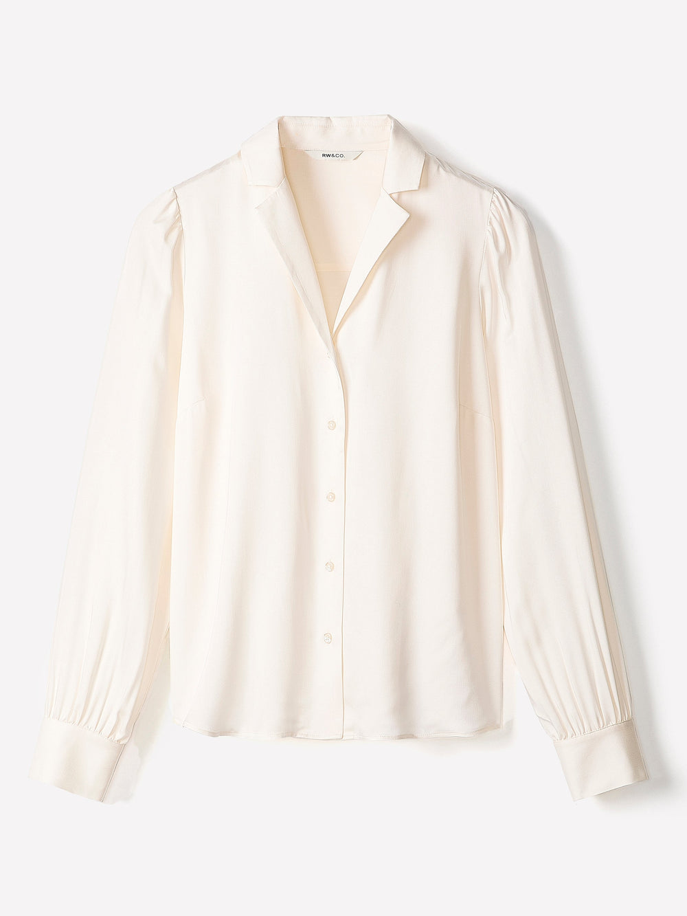 RW&CO Long-Sleeve Buttoned-Down Fluid Blouse