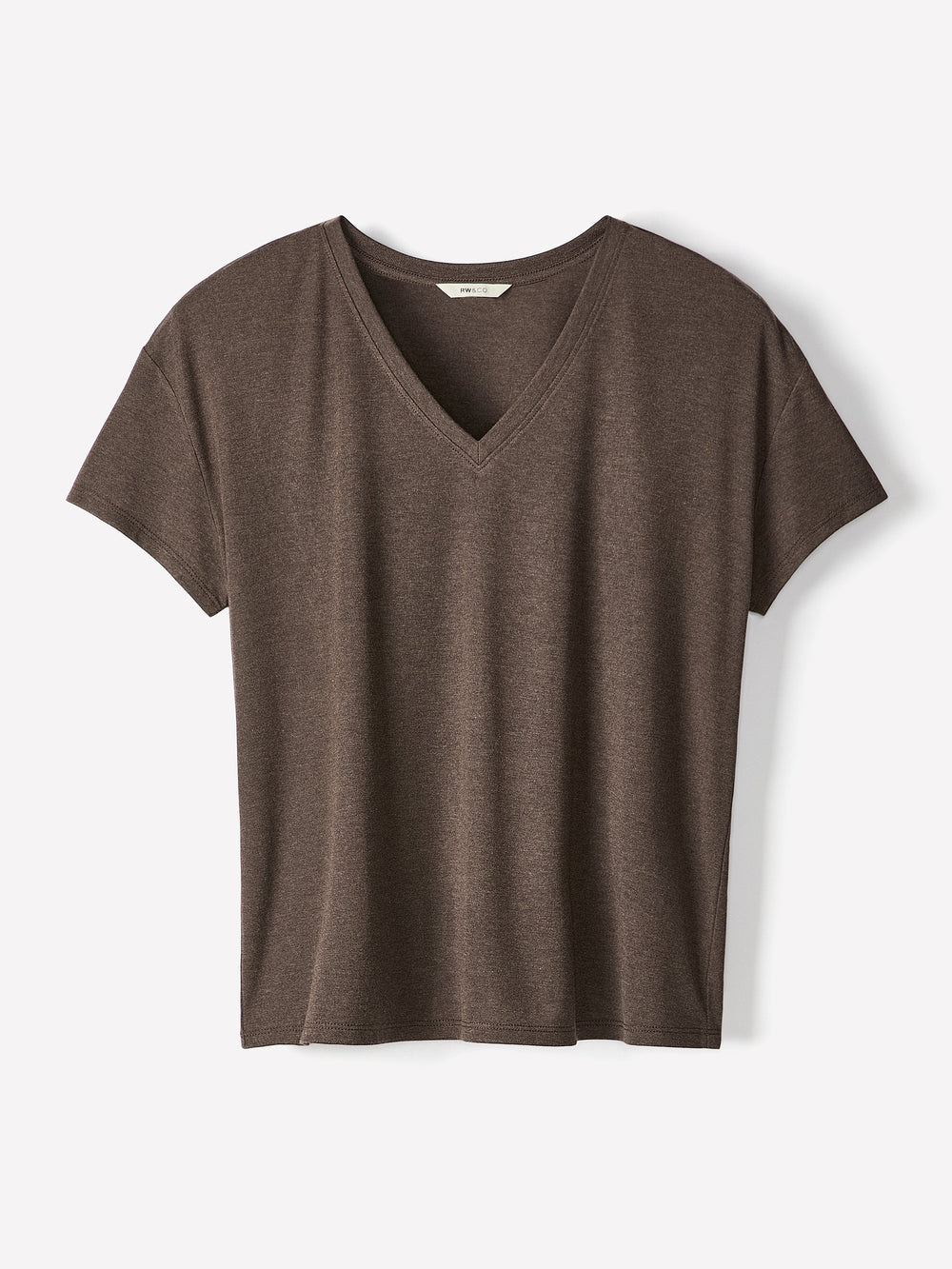 RW&CO V-Neck Silk-Blend Tee