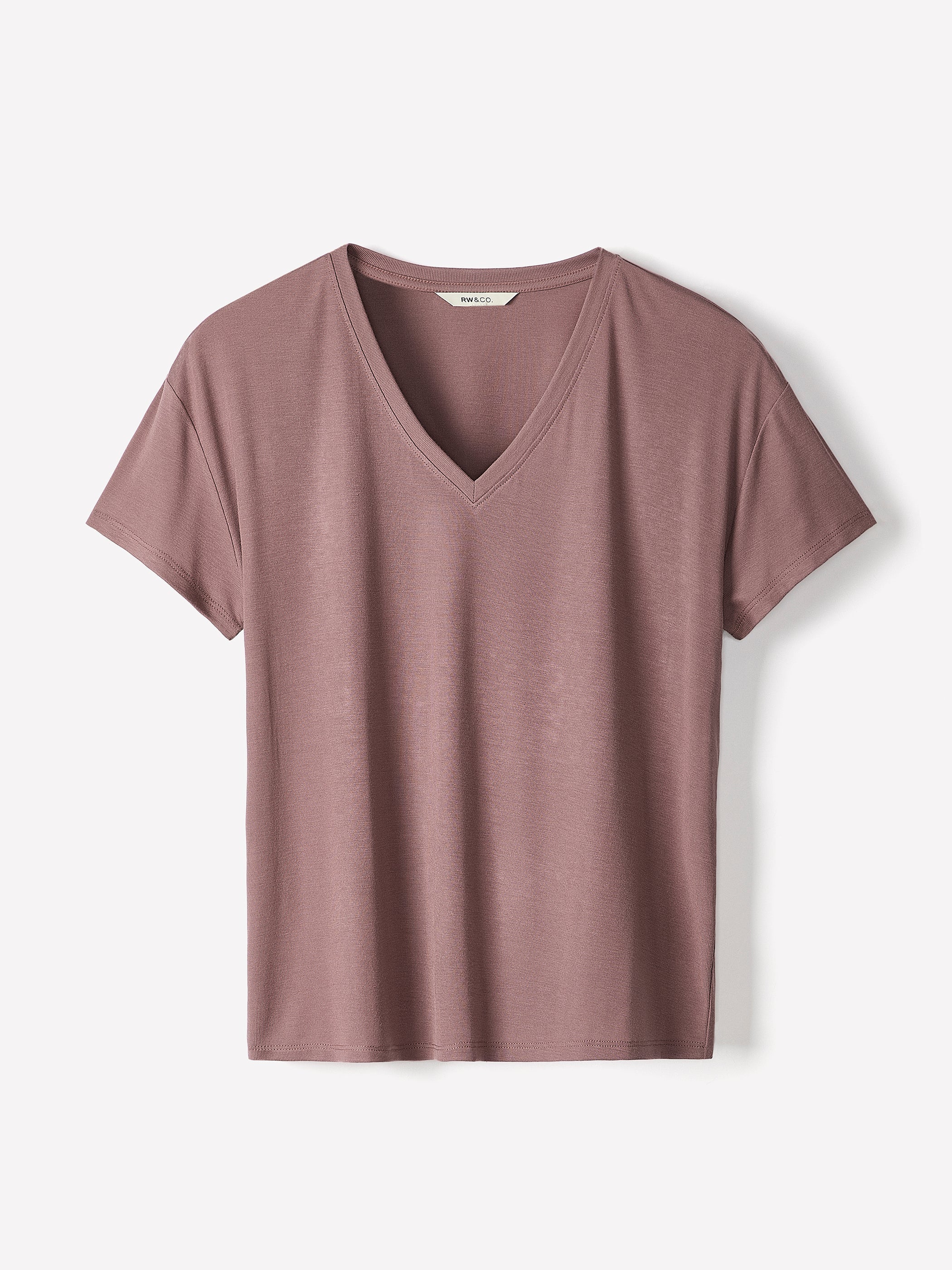 RW&CO V-Neck Silk-Blend Tee