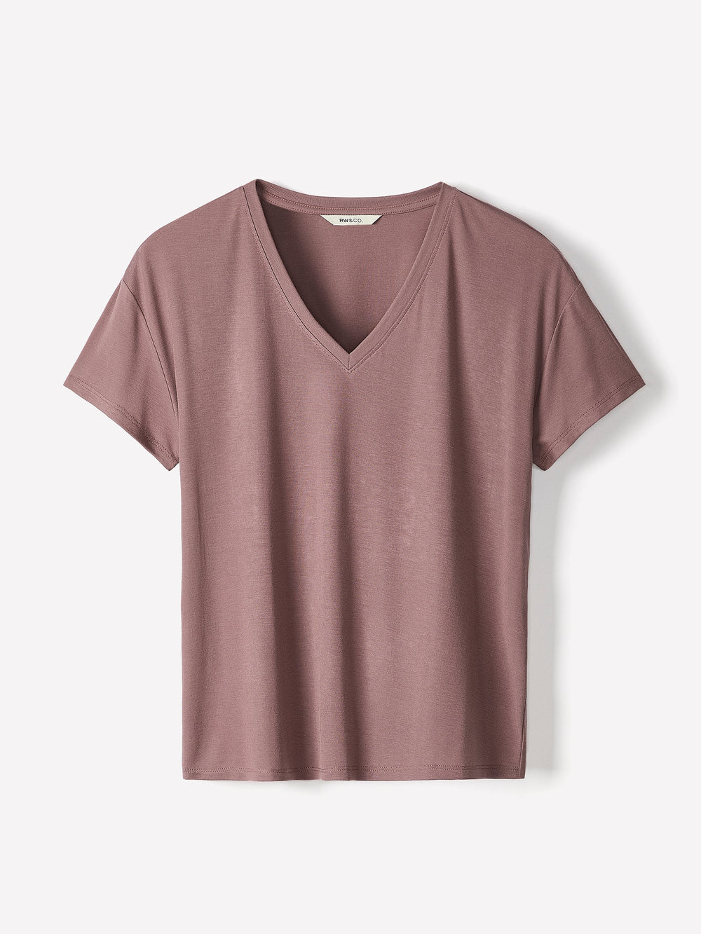 RW&CO V-Neck Silk-Blend Tee
