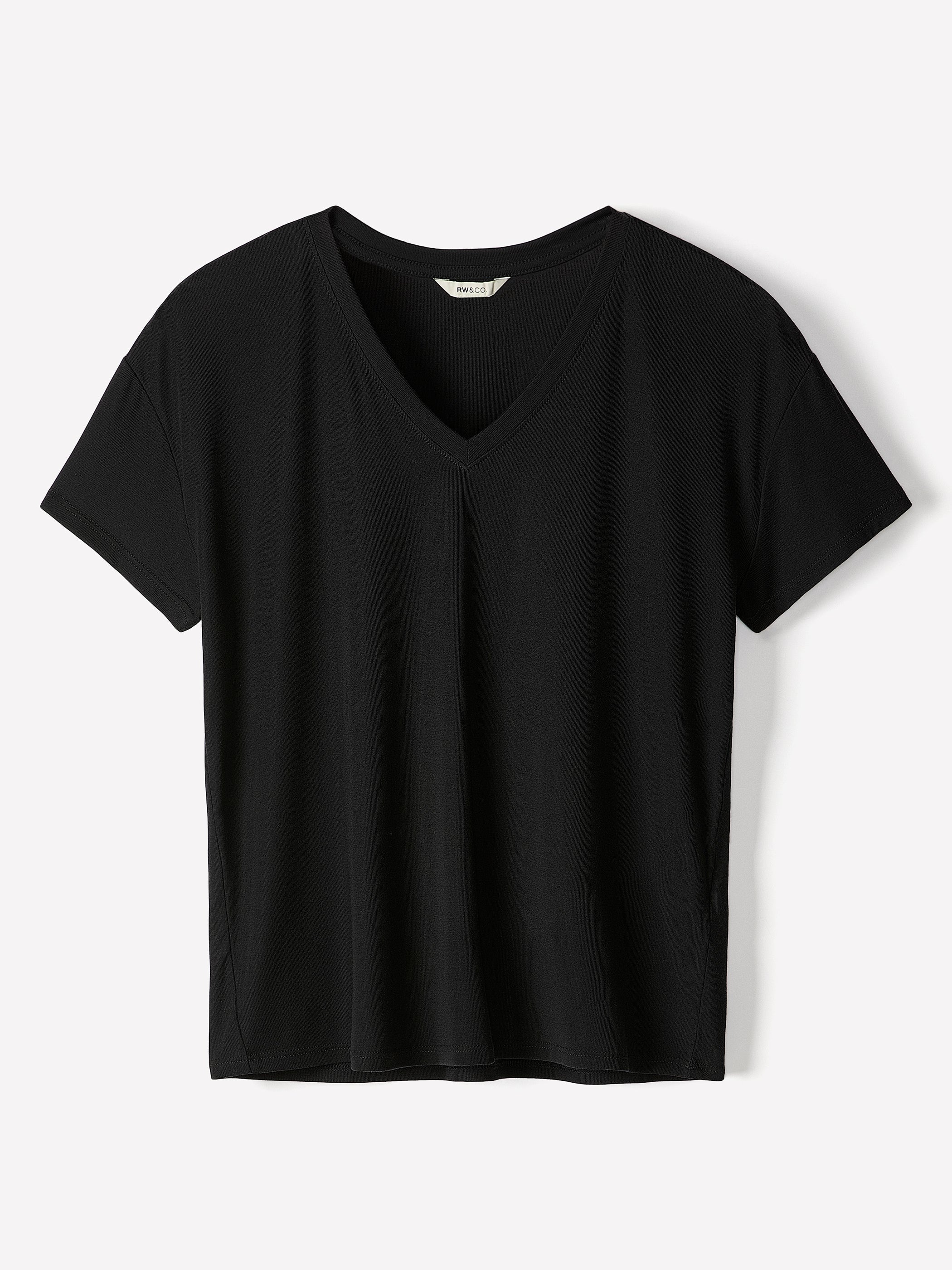 RW&CO V-Neck Silk-Blend Tee