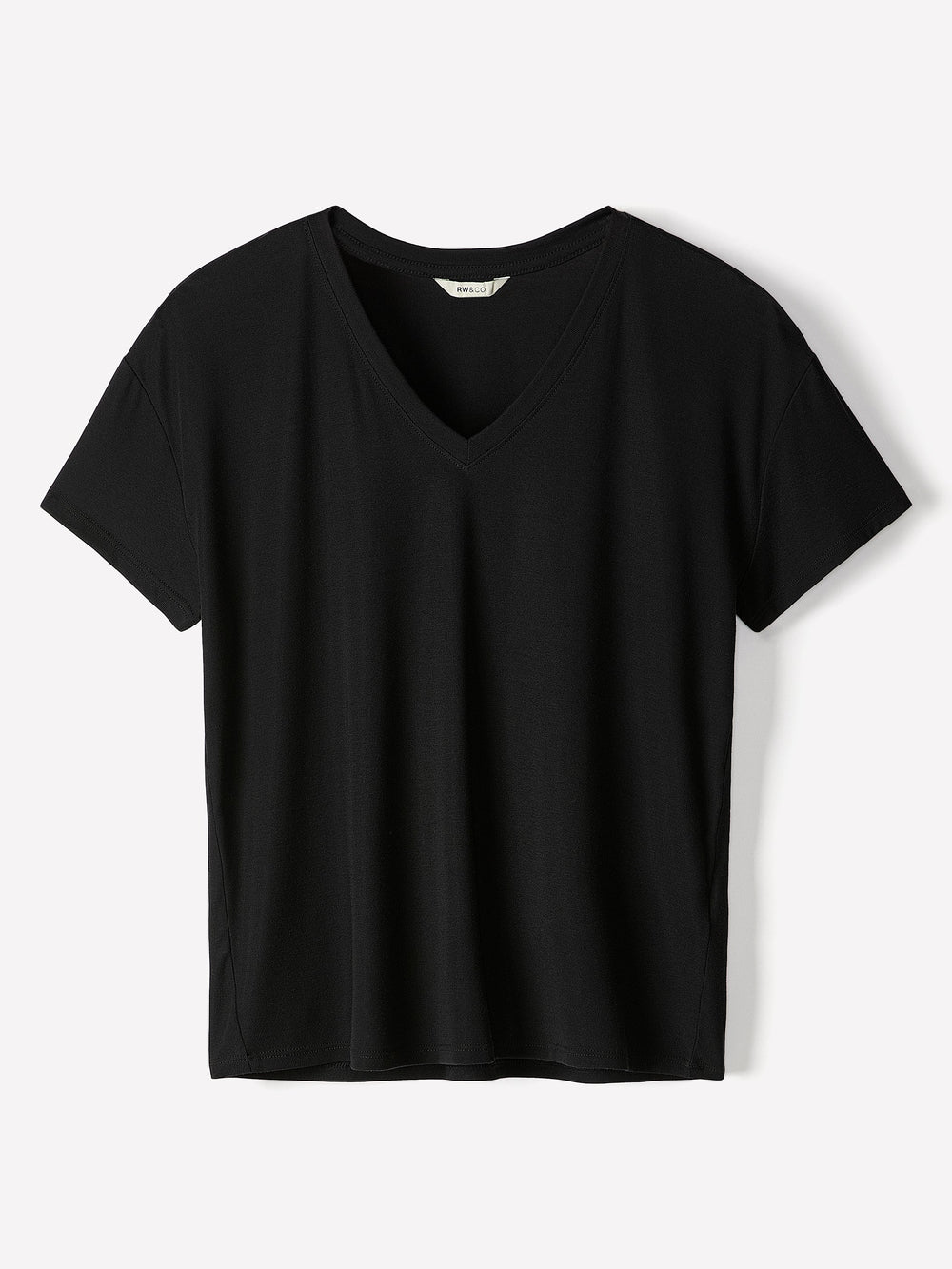 RW&CO V-Neck Silk-Blend Tee