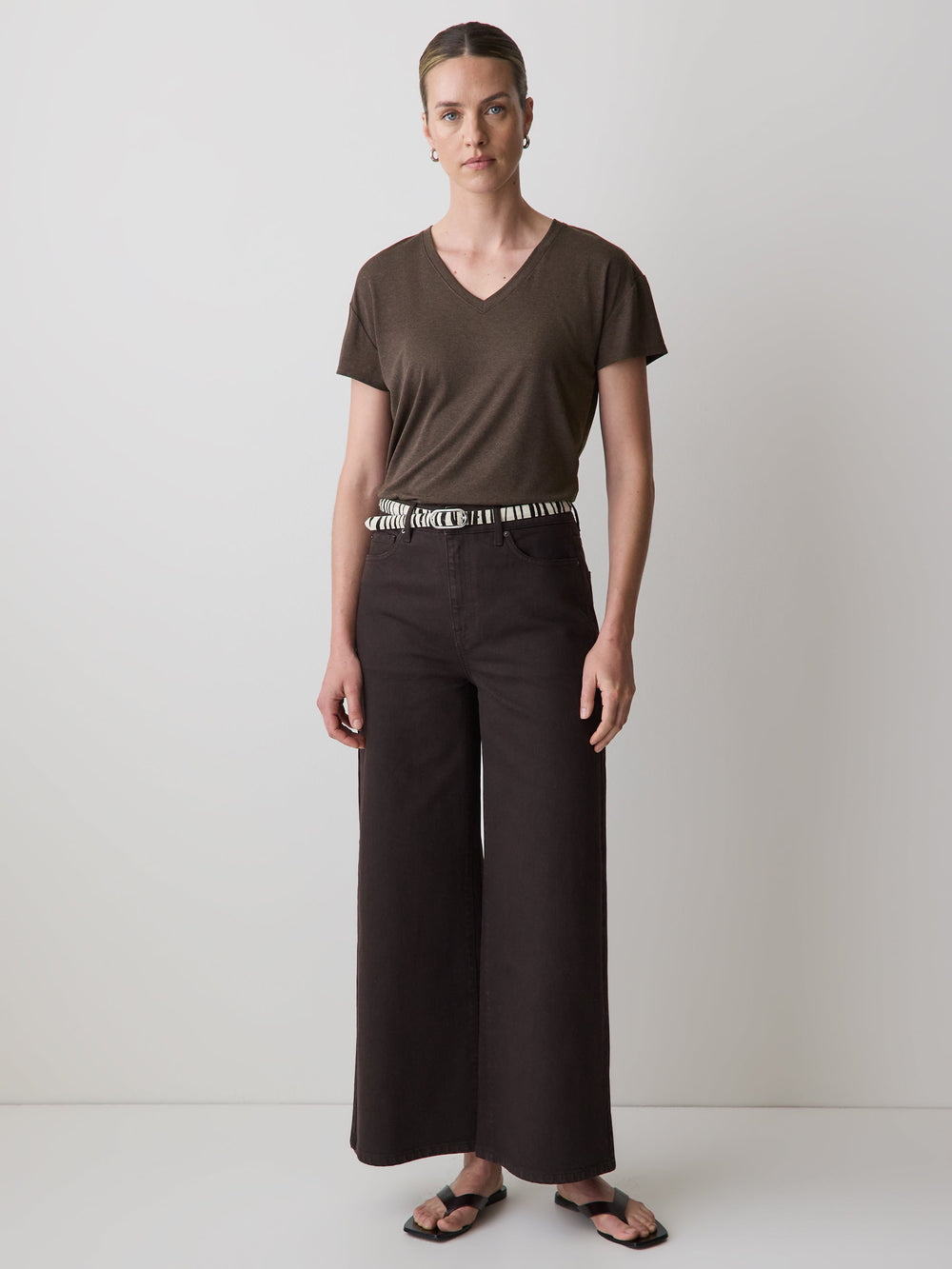 RW&CO V-Neck Silk-Blend Tee